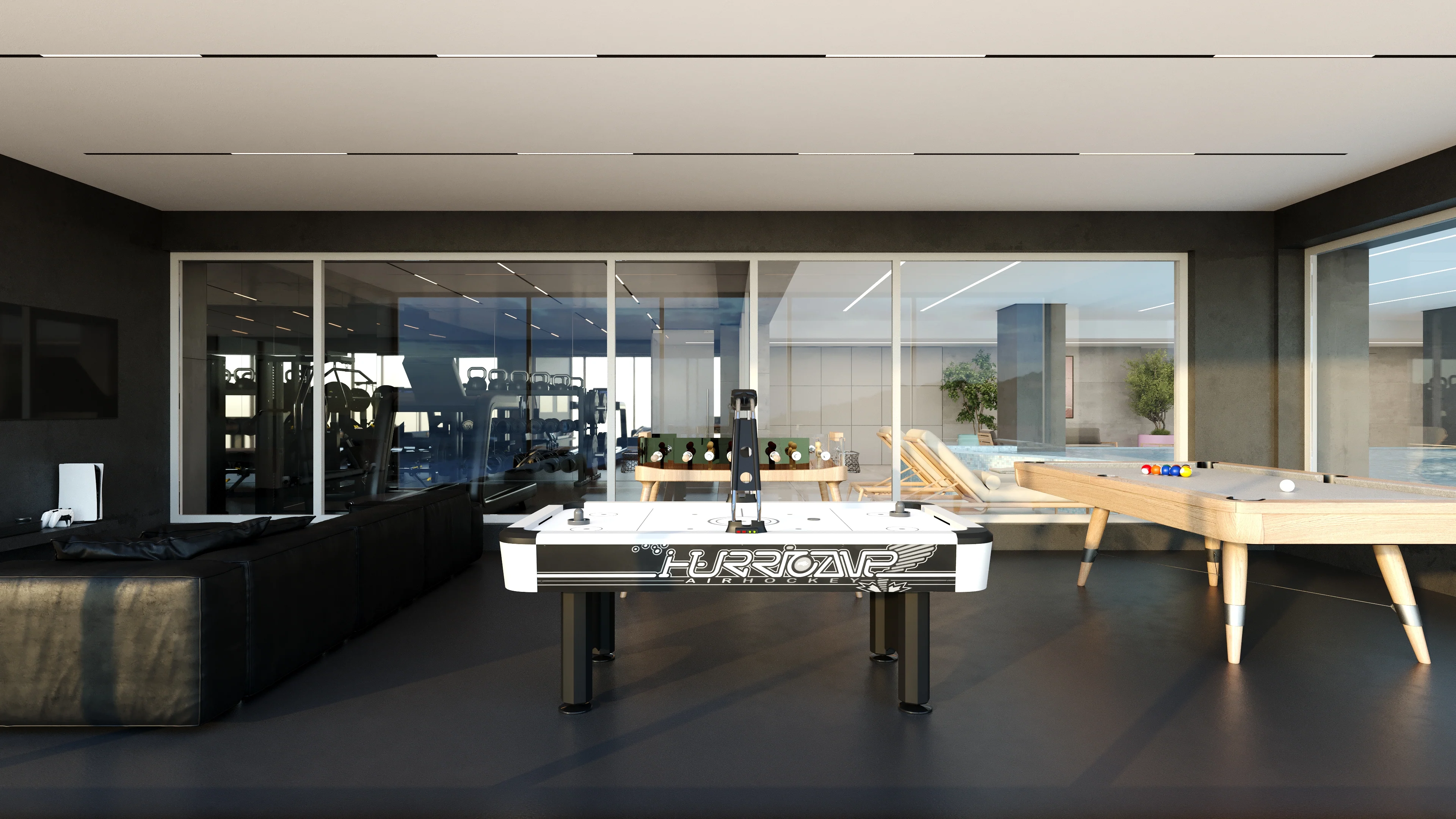 Game room visualisation, view 2