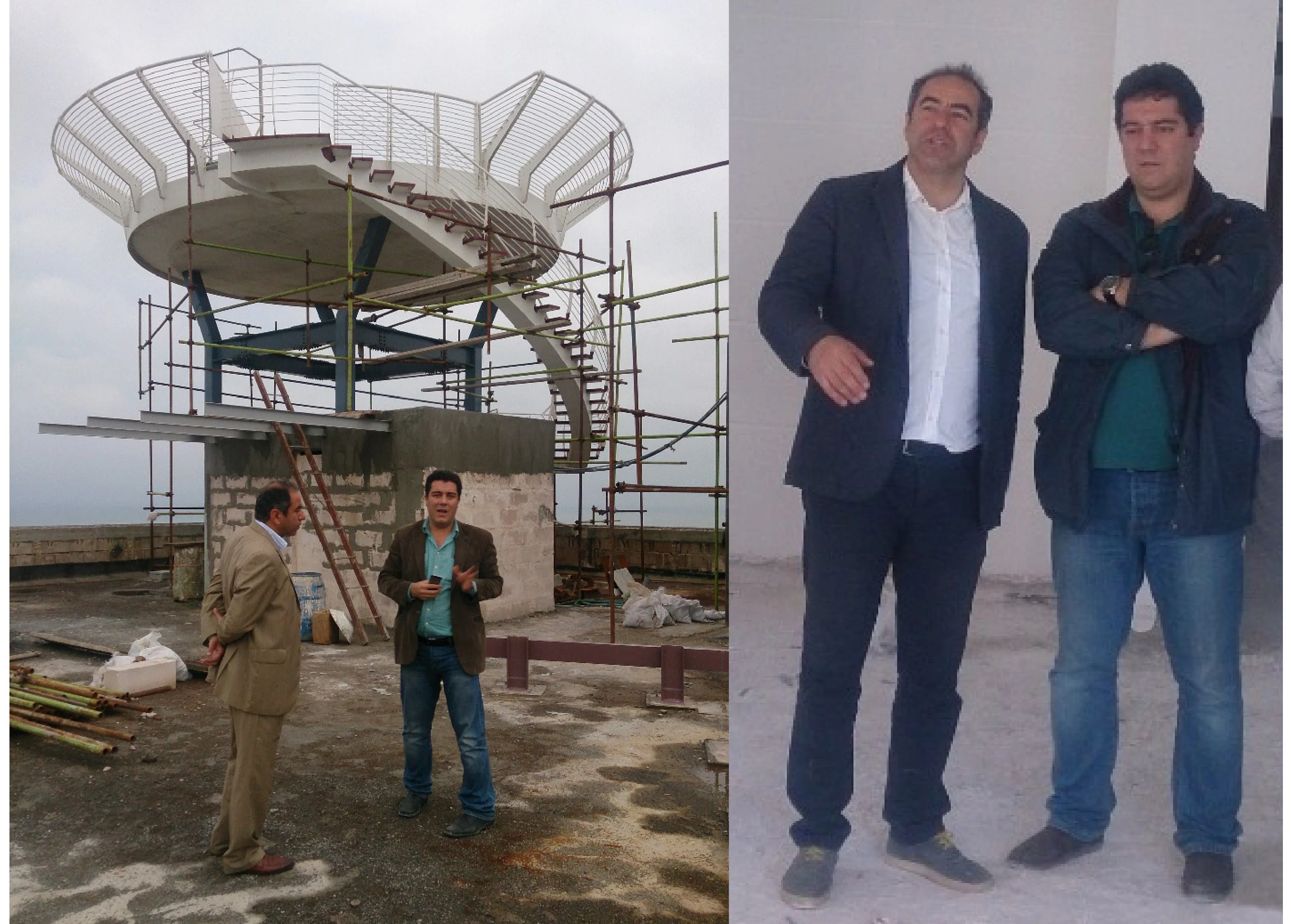 The senior MEP consultant's continued presence on the project alongside the owner — Eng. Mohammad Abesi, consultant, and Eng. Farhad Maghrebi, owner.