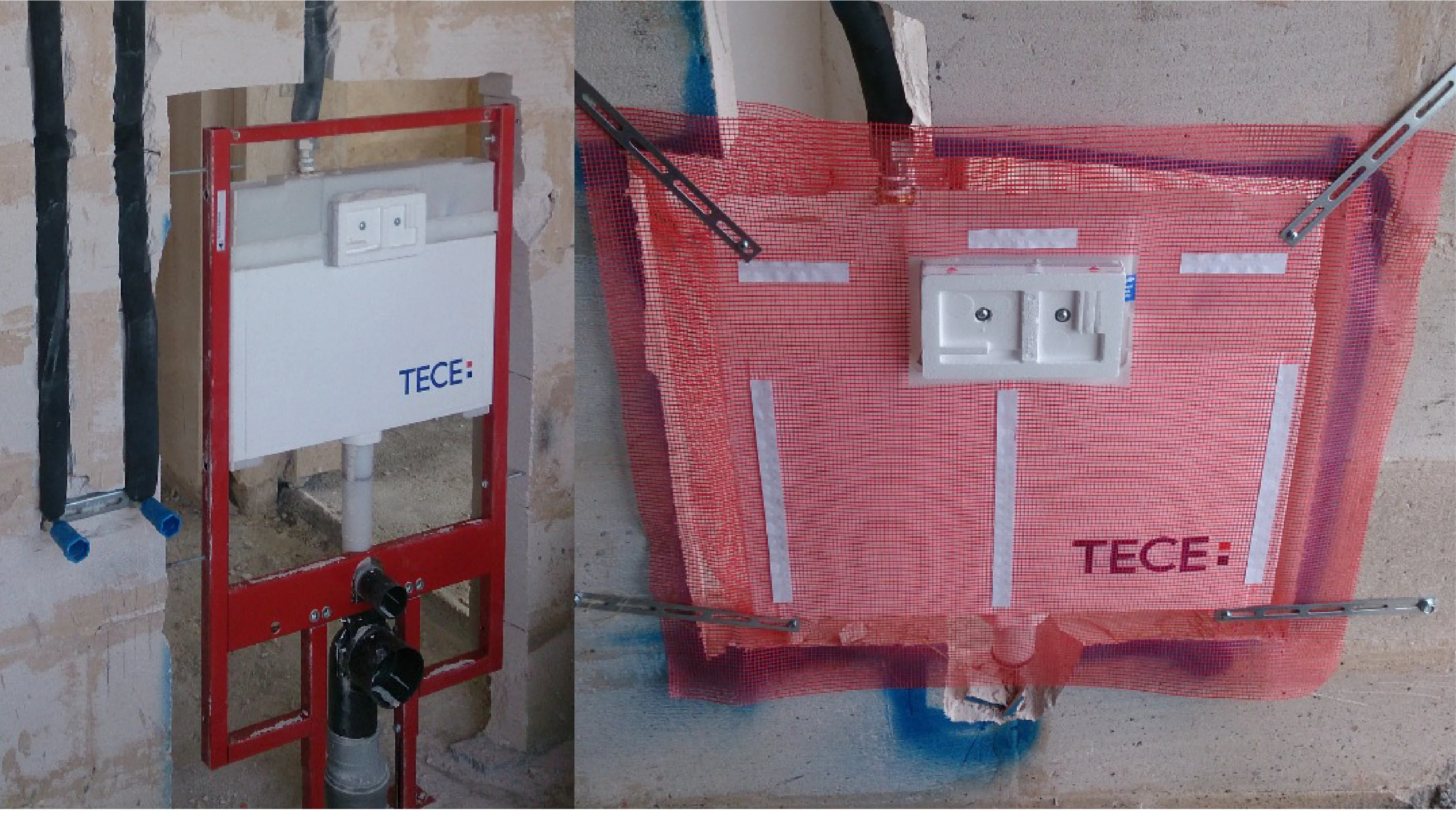 TECE (Germany) concealed cistern installed.