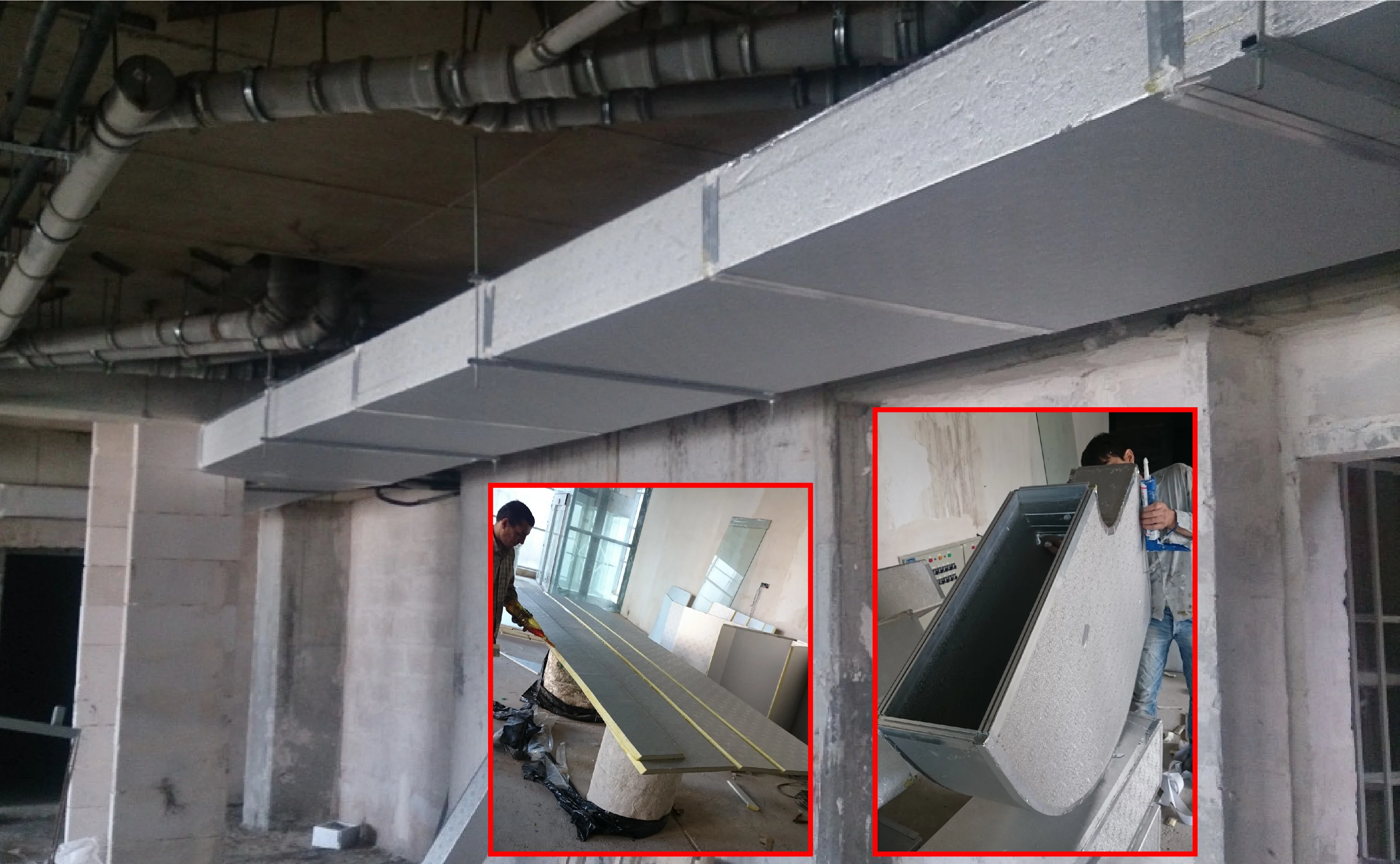 SAT Group pre-insulated fire-resistant ducting used.