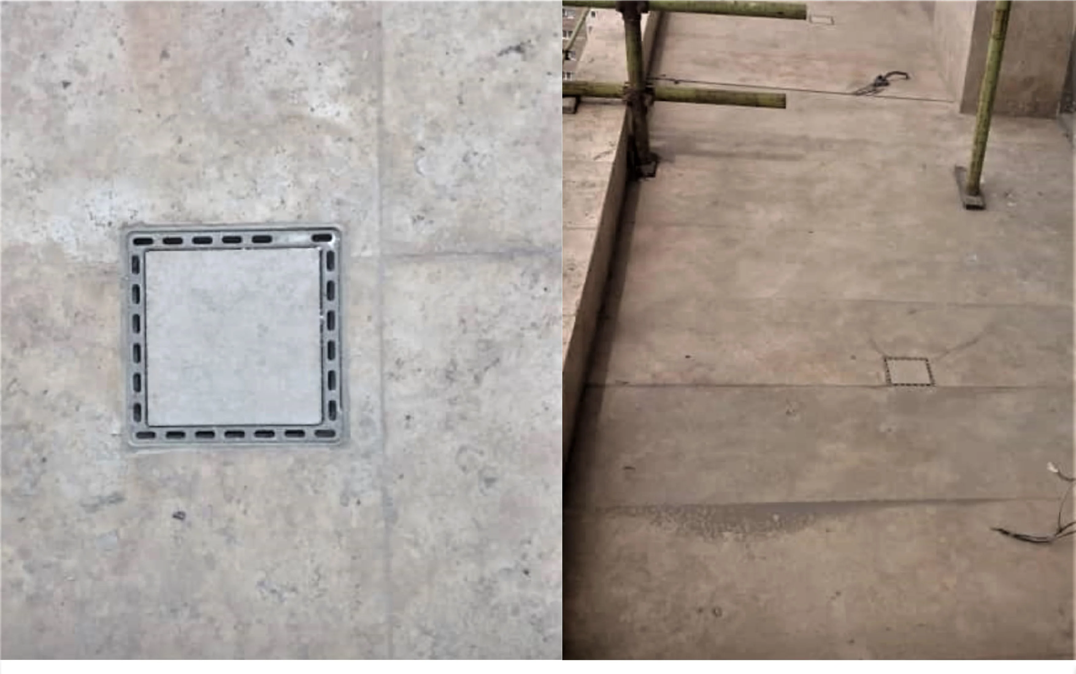 JUST (Turkey) full stainless-steel floor drain installed.