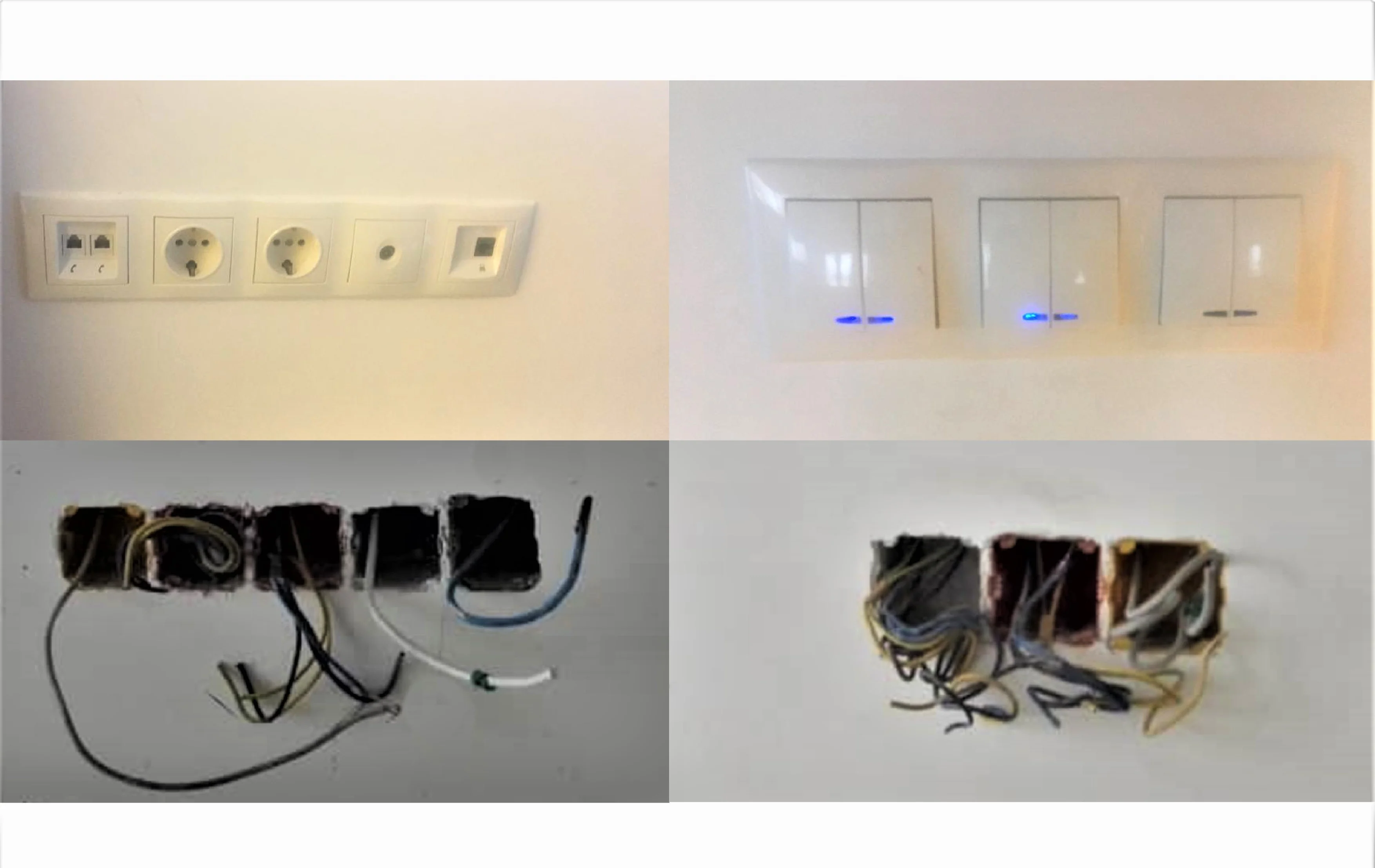 Schneider brand switches and sockets used throughout.