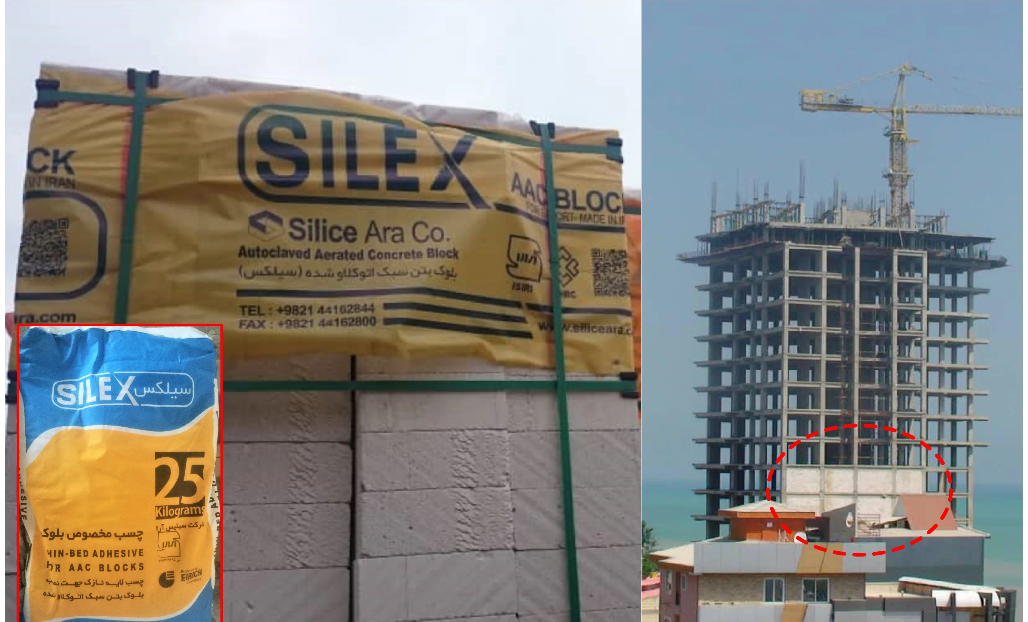 Unit partition walls built with Silis Ara AAC lightweight block.